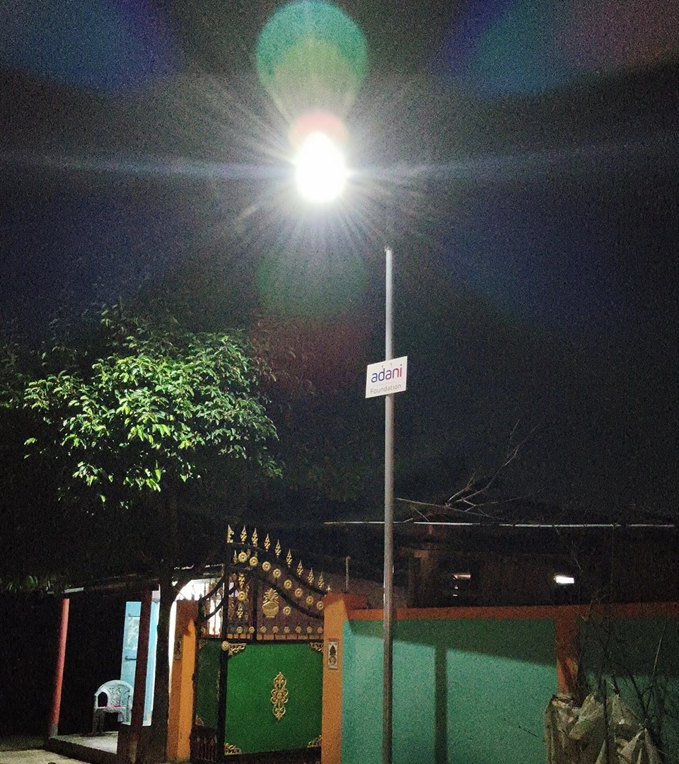 Solar lights installation